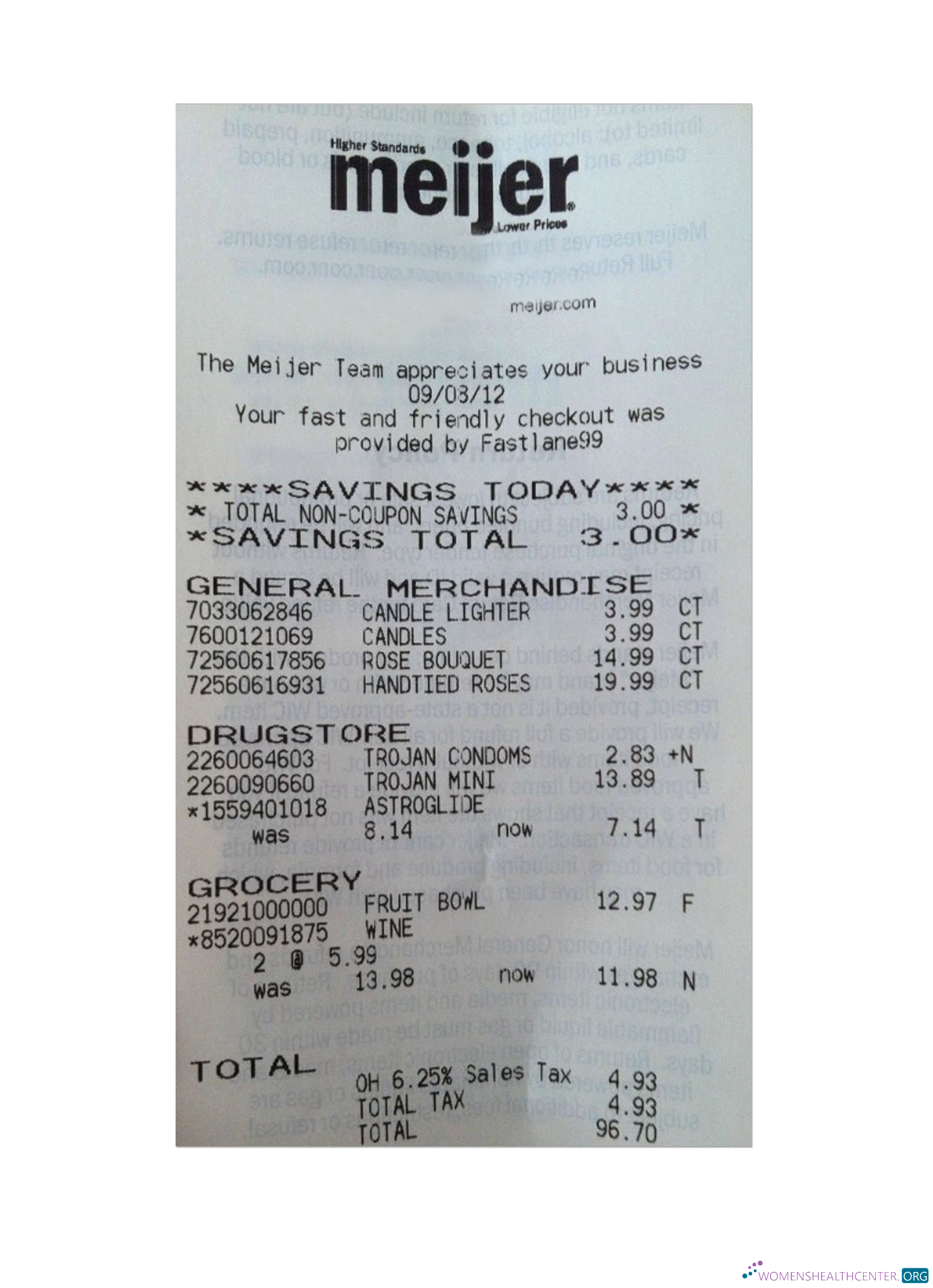 Download MEIJER payment check Photoshop template